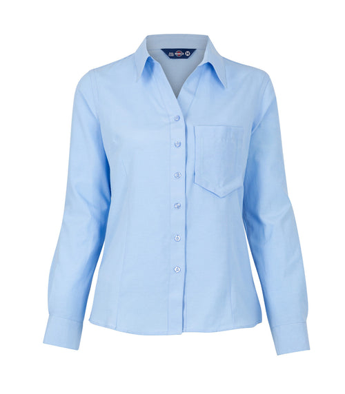 BLUSA OXFORD CLASSIC MANGA LARGA MUJER