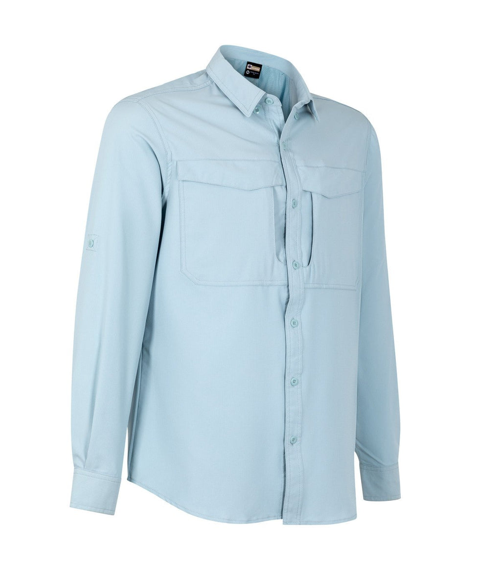 CAMISA SALVIA MANGA LARGA HOMBRE