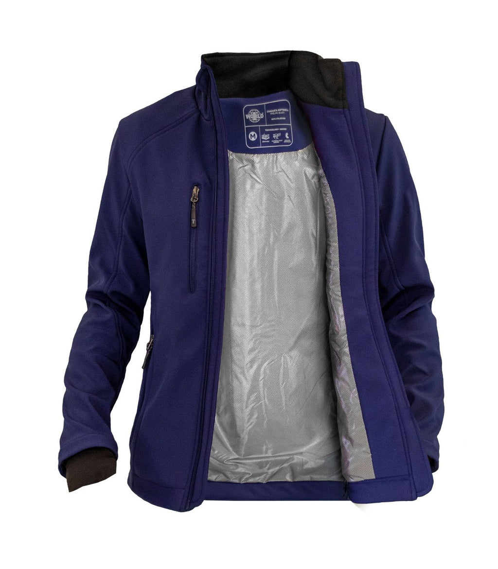 CHAQUETA SOFTSHELL RHELMU MANGA LARGA MUJER