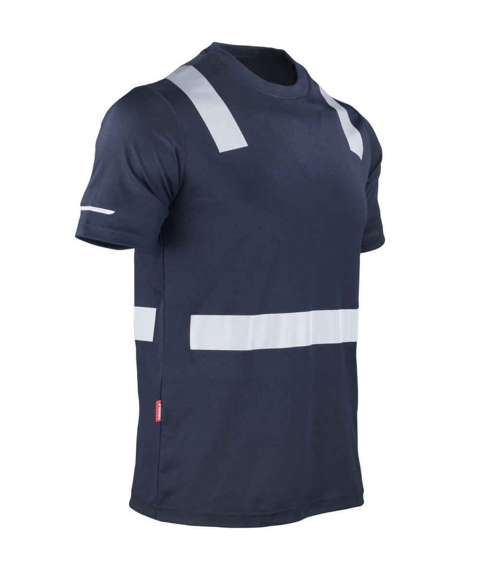 POLERA HIBRIDA CON CINTA REFLECTIVA MANGA CORTA HOMBRE