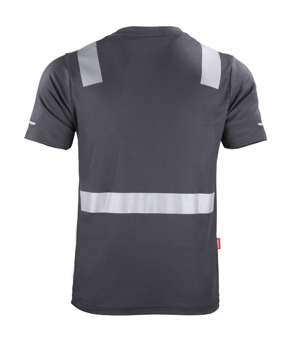 POLERA HIBRIDA CON CINTA REFLECTIVA MANGA CORTA HOMBRE