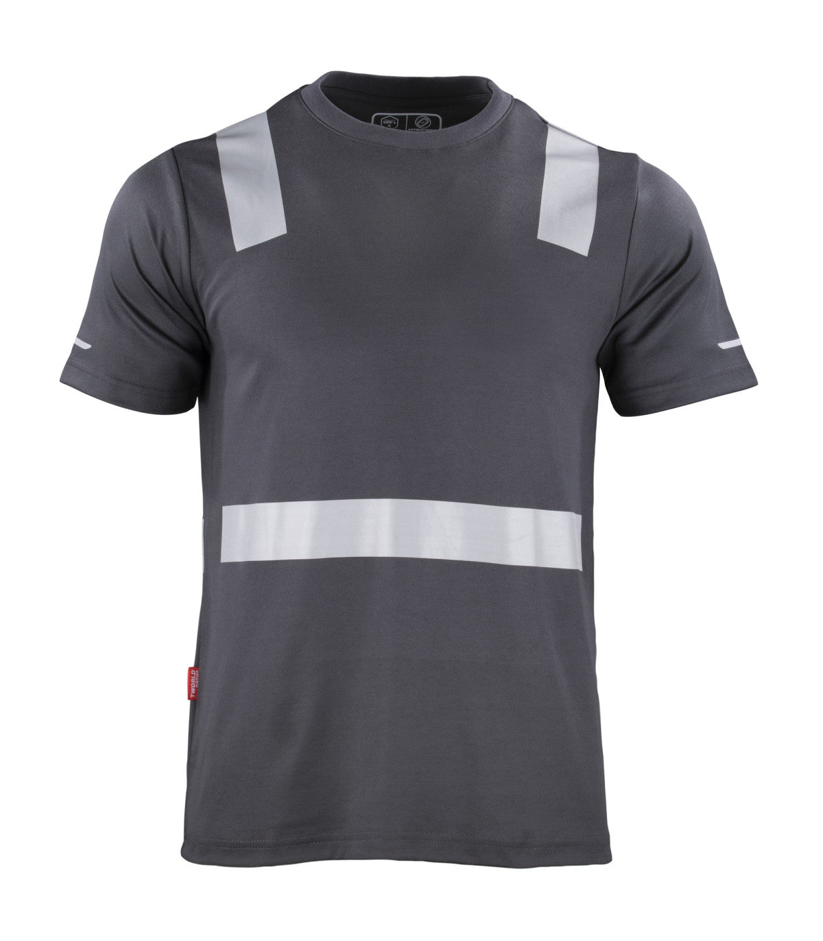 POLERA HIBRIDA CON CINTA REFLECTIVA MANGA CORTA HOMBRE