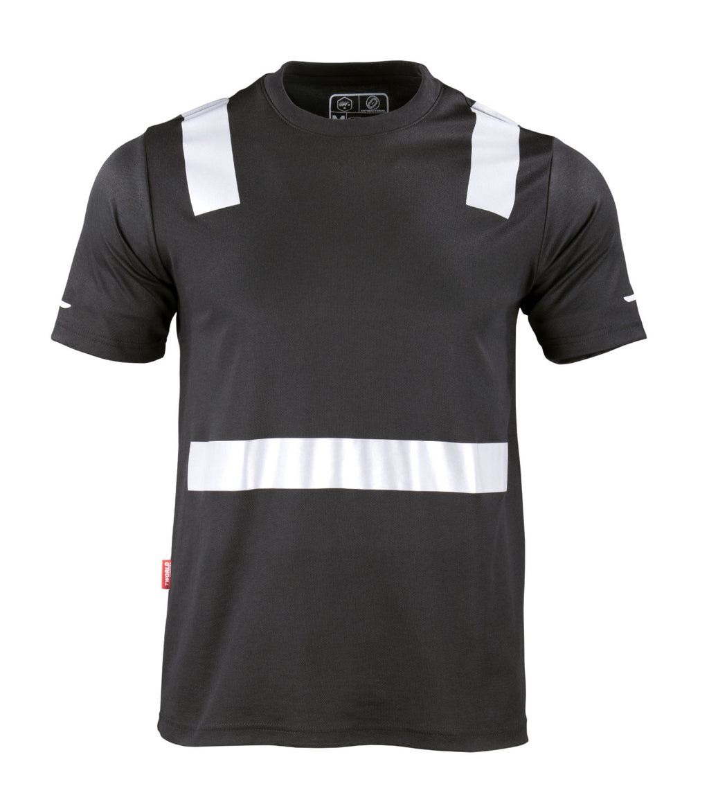POLERA HIBRIDA CON CINTA REFLECTIVA MANGA CORTA HOMBRE