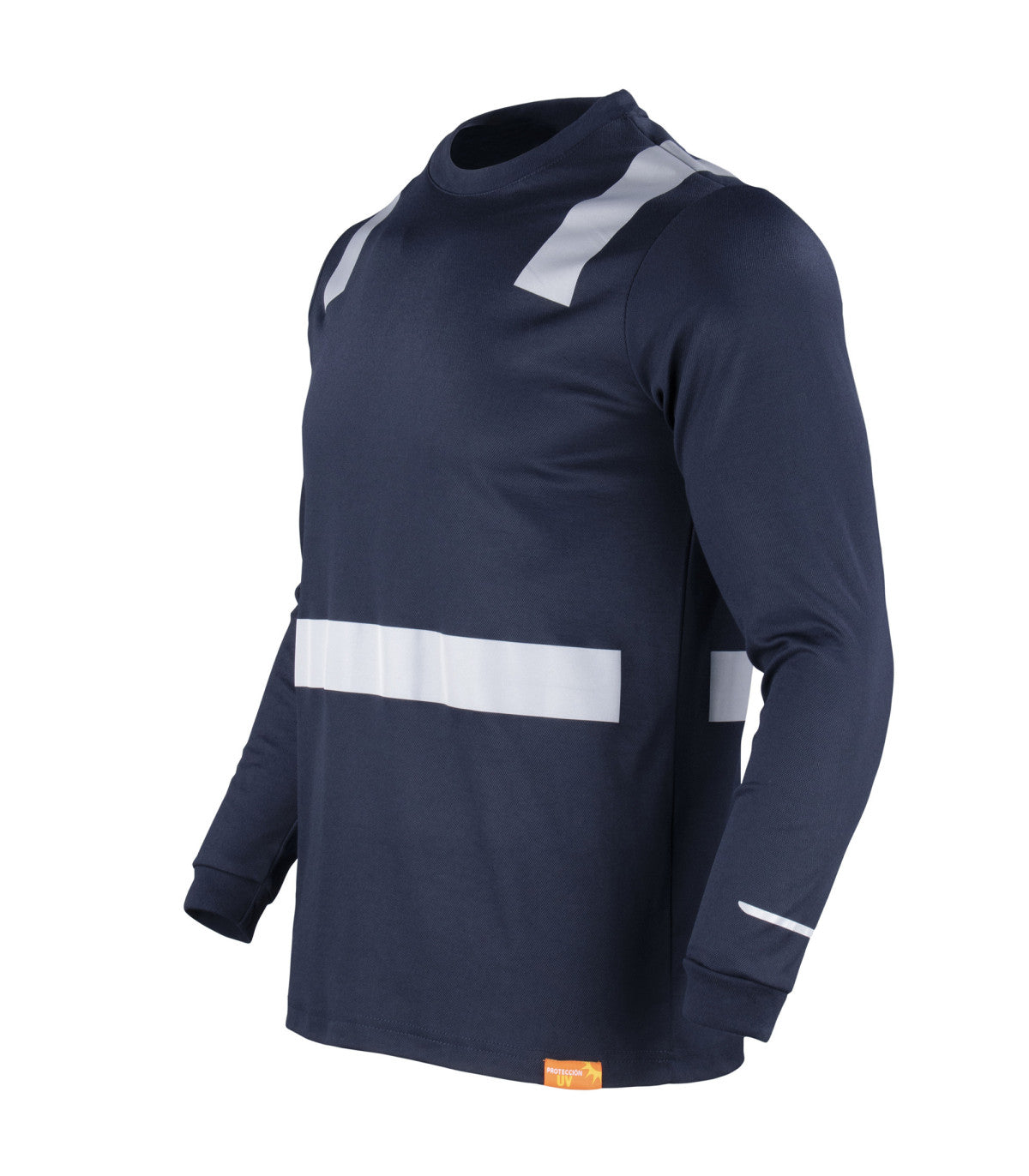POLERA HIBRIDA CON CINTA REFLECTIVA MANGA LARGA HOMBRE