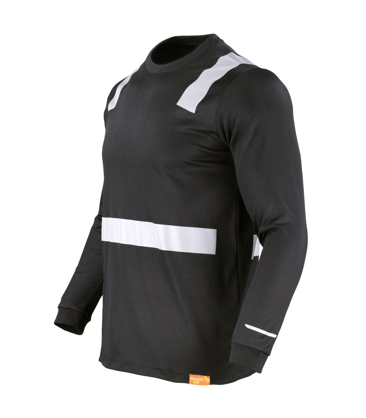 POLERA HIBRIDA CON CINTA REFLECTIVA MANGA LARGA HOMBRE