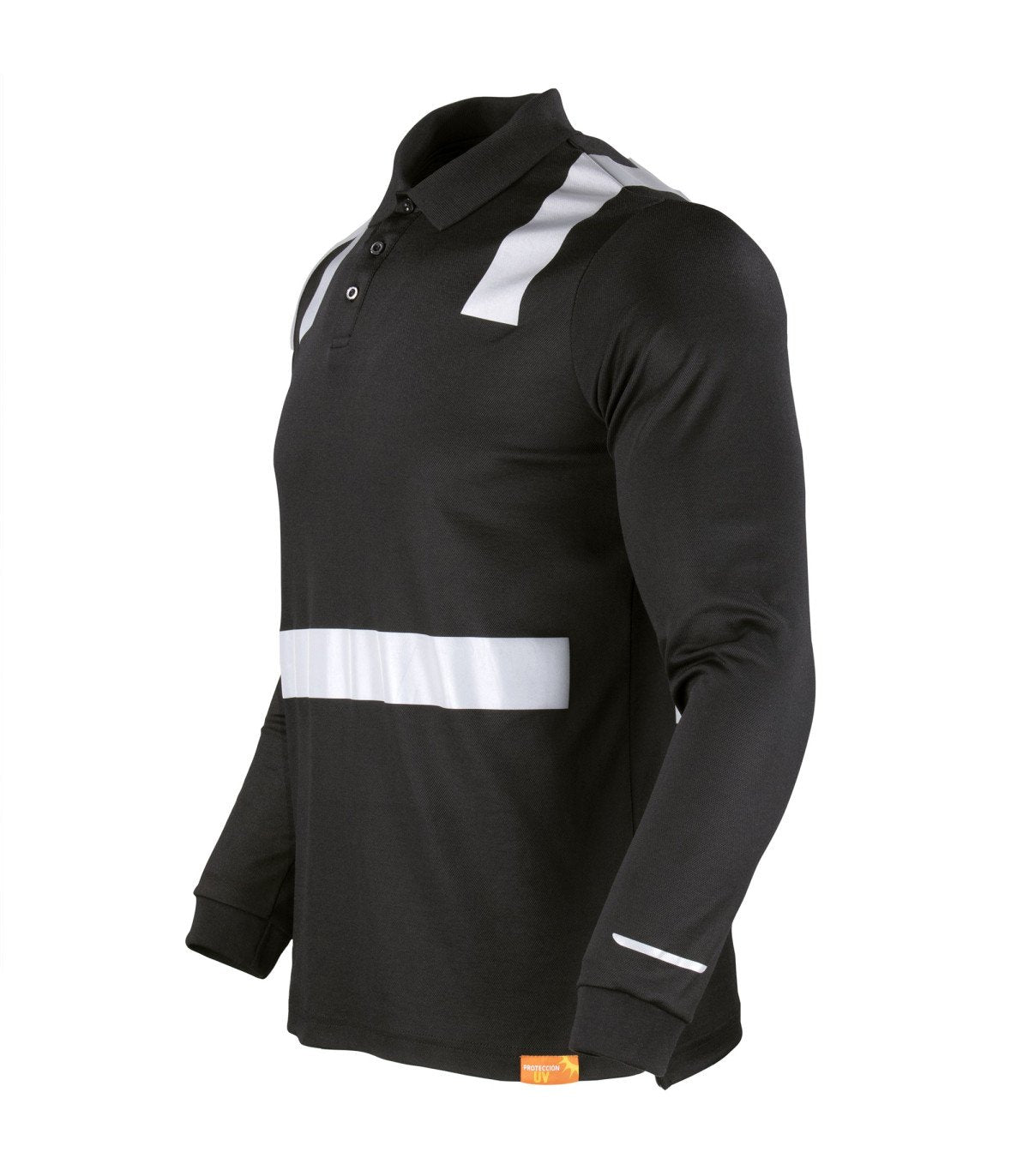 POLERA POLO HIBRIDA CINTA REFLECTIVA MANGA LARGA