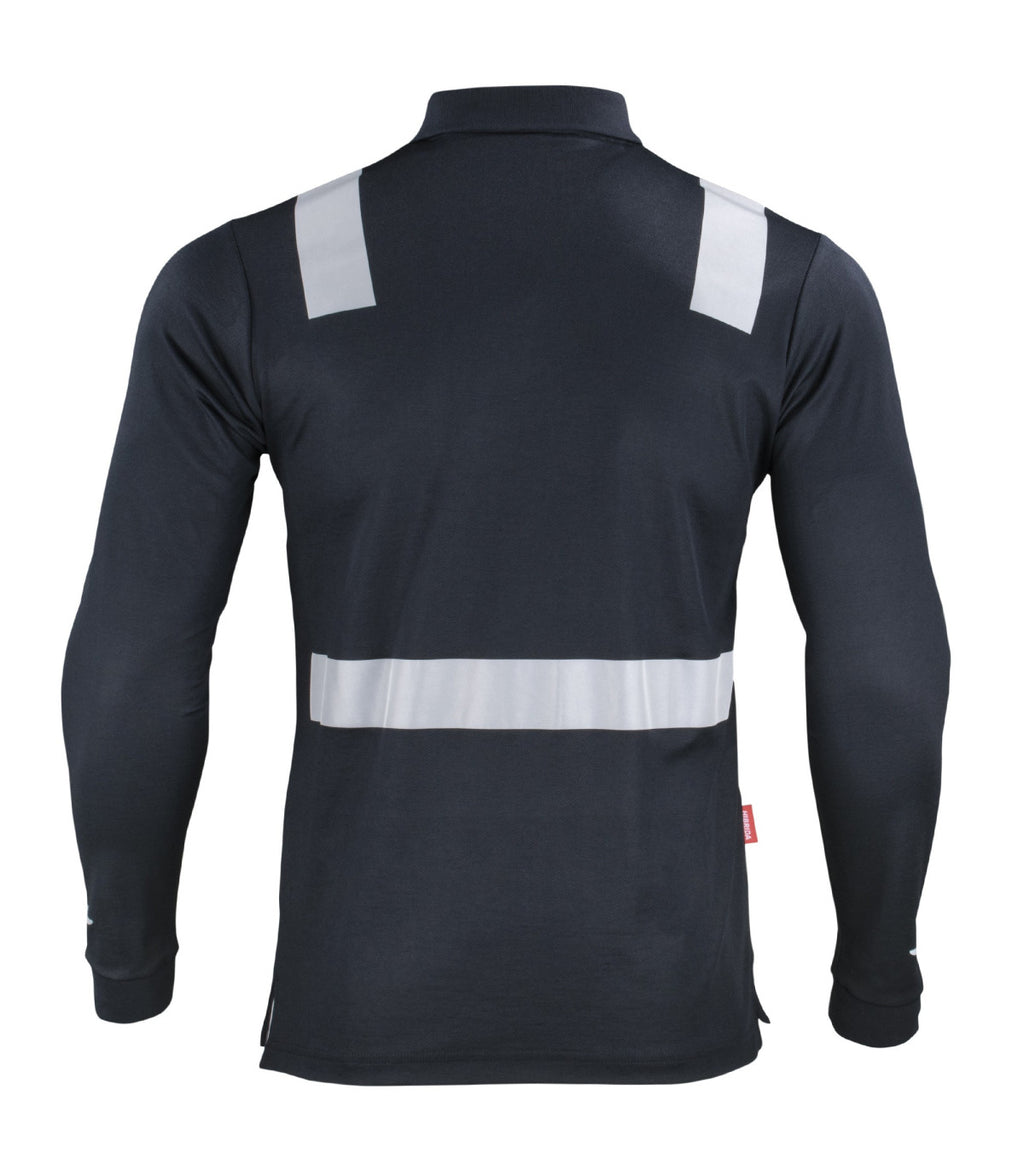 POLERA POLO HIBRIDA CINTA REFLECTIVA MANGA LARGA