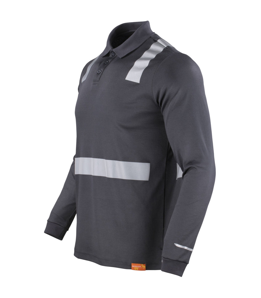 POLERA POLO HIBRIDA CINTA REFLECTIVA MANGA LARGA