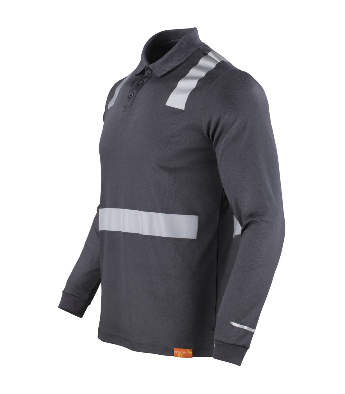 POLERA POLO HIBRIDA CINTA REFLECTIVA MANGA LARGA