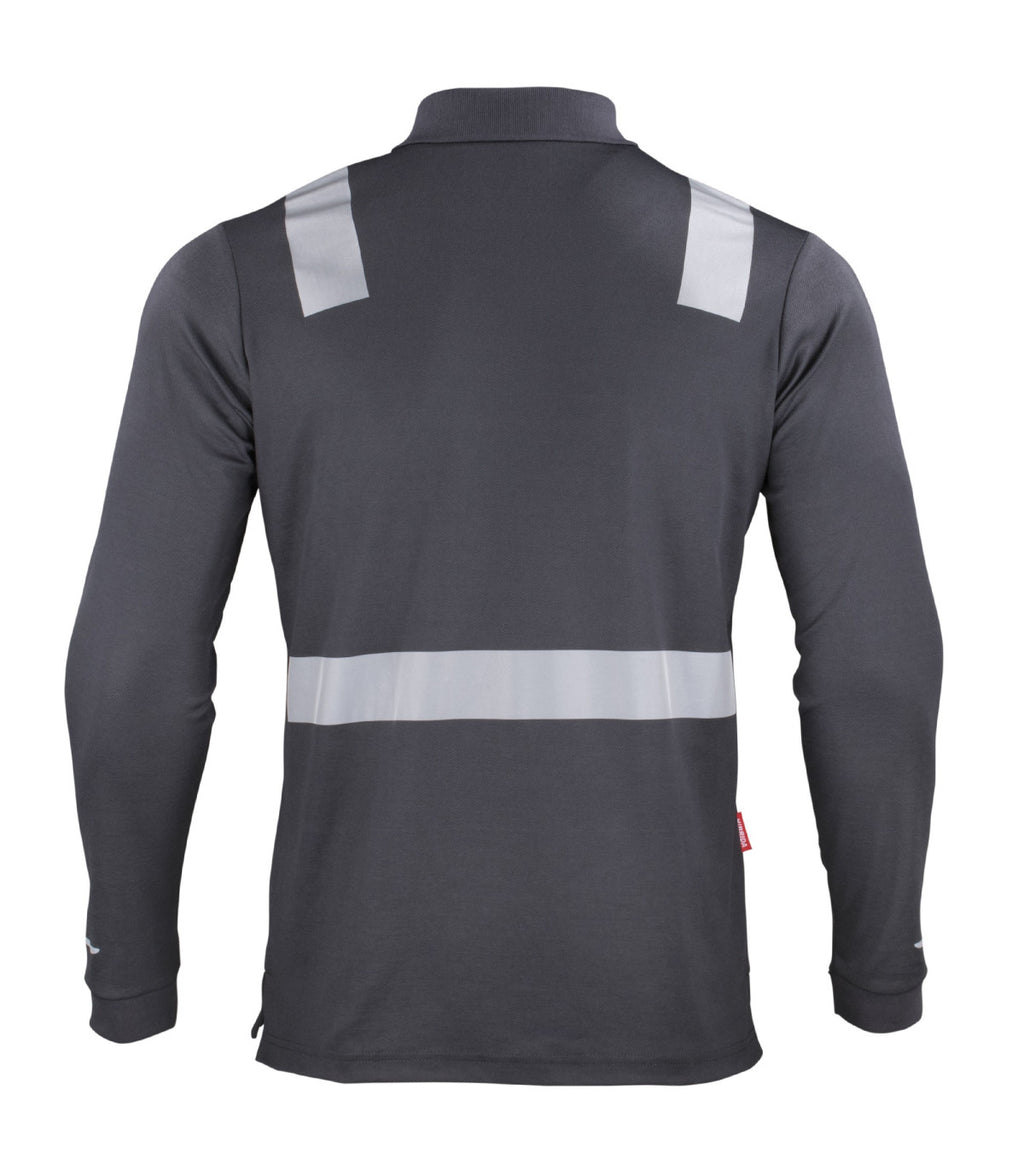 POLERA POLO HIBRIDA CINTA REFLECTIVA MANGA LARGA