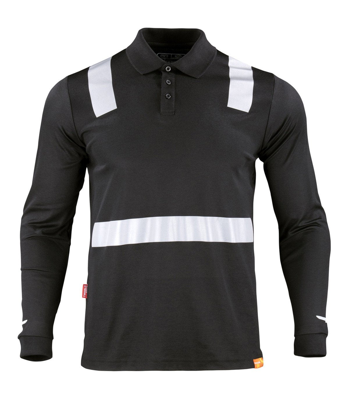 POLERA POLO HIBRIDA CINTA REFLECTIVA MANGA LARGA